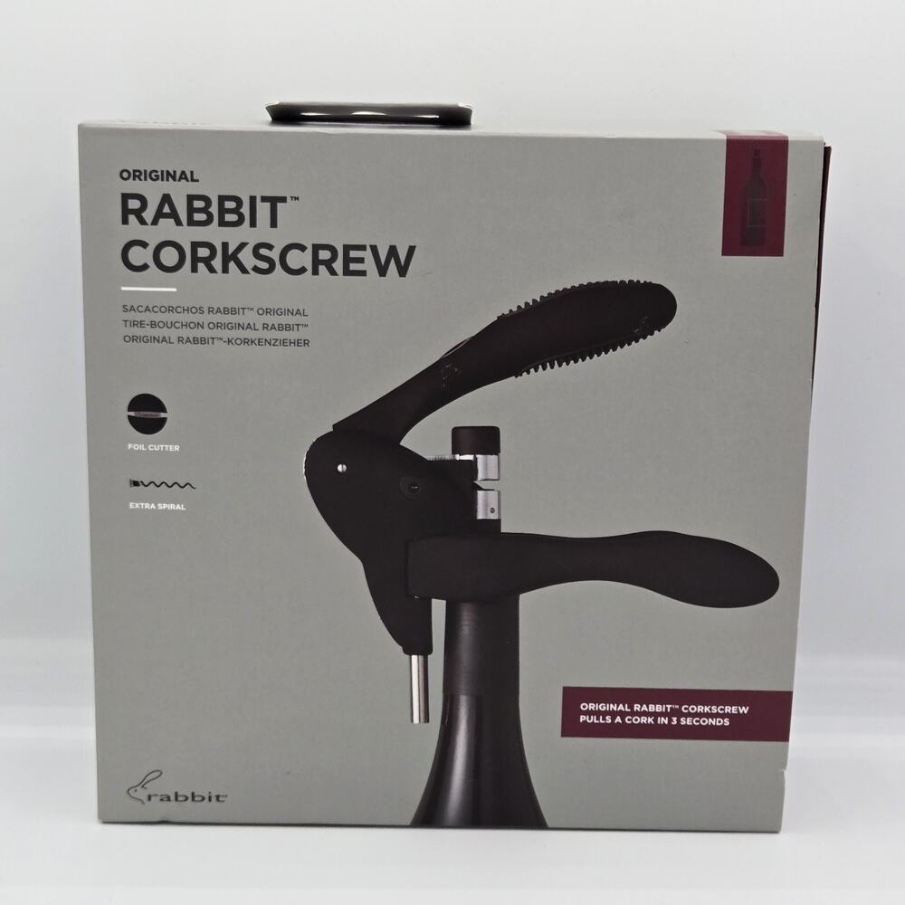 Rabbit W6004 Corkscrew ~ Black -New in Box unopened